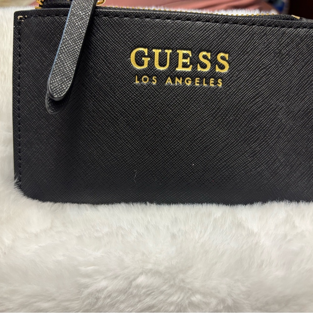 GUESS Black Wallet with Gold Logo - Picture 3 of 5